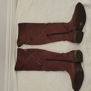Free people stargazer maroon boots sz 36/6